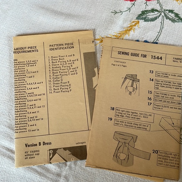 Vogue pattern Basic Dress Design 1544, semi fitted A shaped bias basic dress - Picture 6 of 12